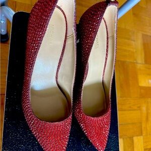 Michael Kors Ruby Red sequin pumps